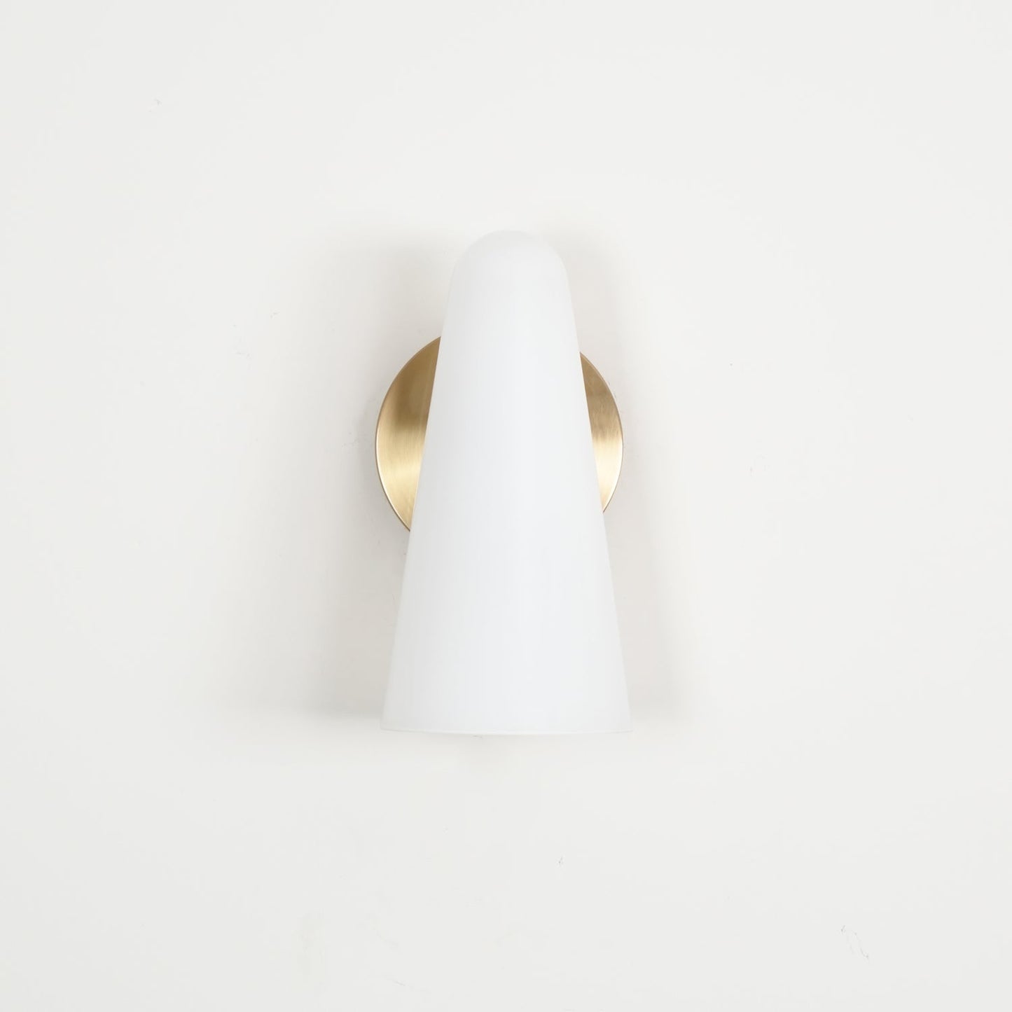 Conical Glass Wall Lamp | Iron, Metal & Glass | Gold, Nickel, Black Finishes