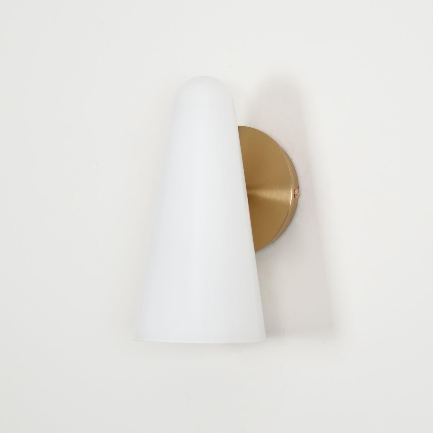 Conical Glass Wall Lamp | Iron, Metal & Glass | Gold, Nickel, Black Finishes