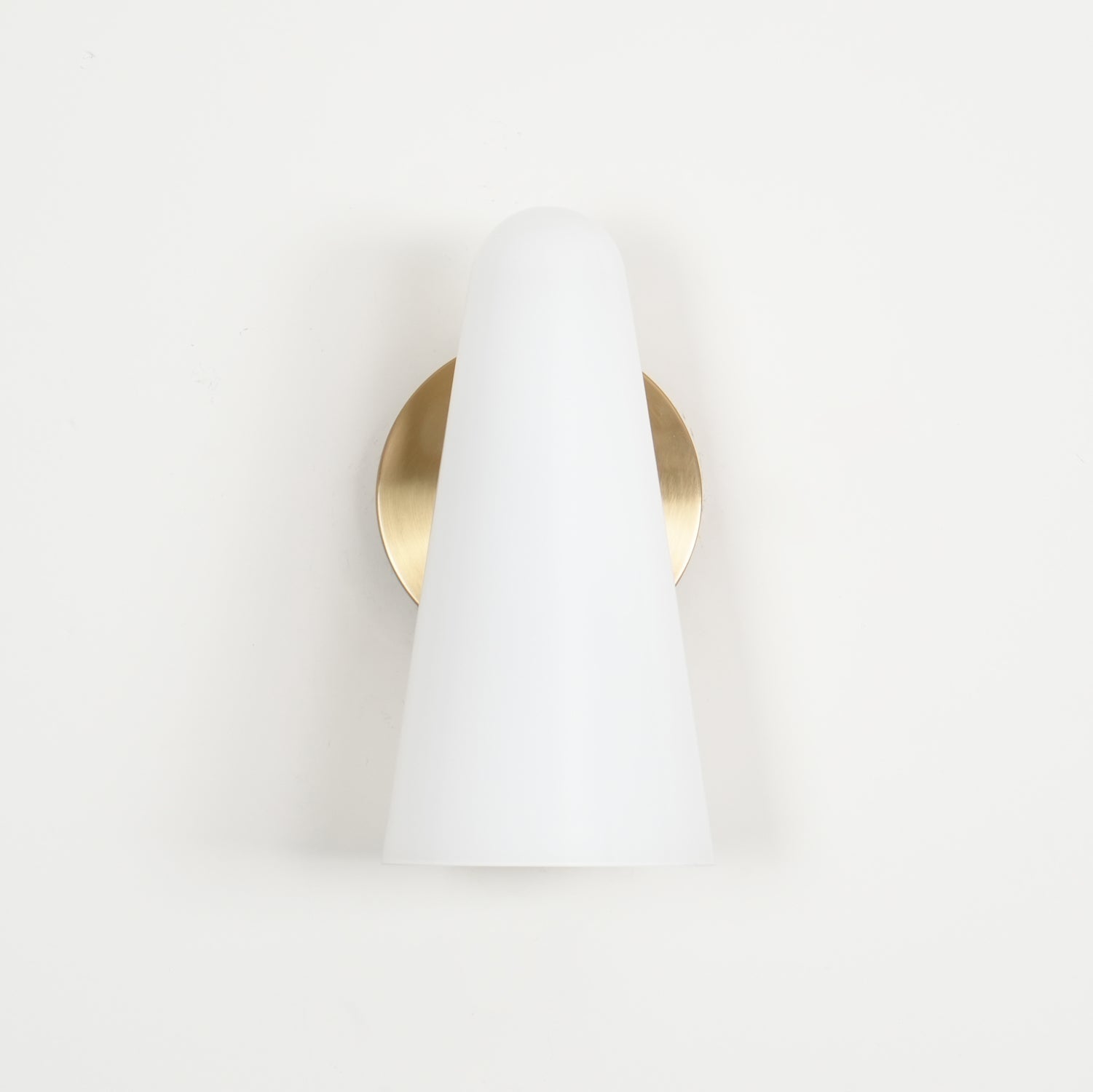 Conical Glass Wall Lamp | Iron, Metal & Glass | Gold, Nickel, Black Finishes