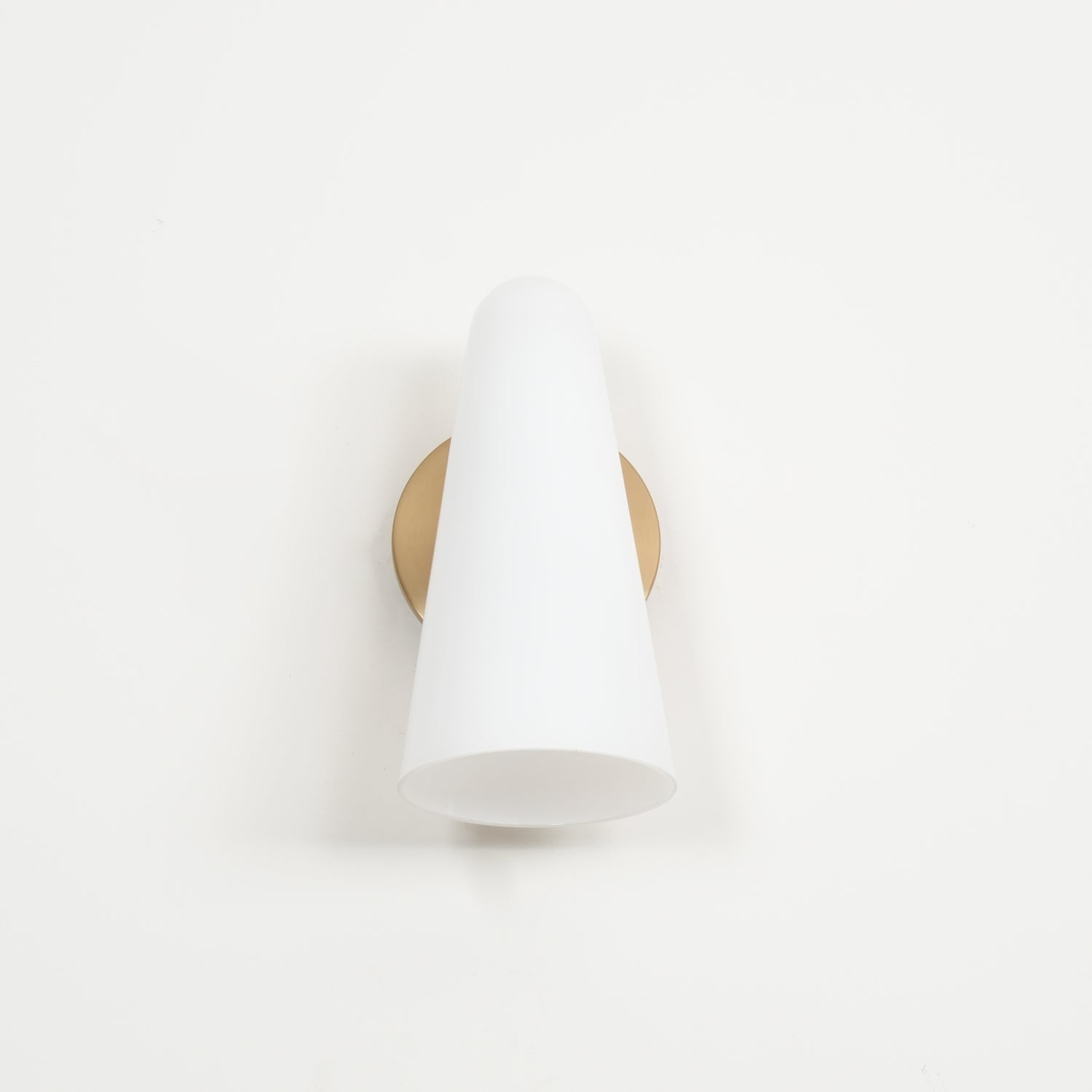 Conical Glass Wall Lamp | Iron, Metal & Glass | Gold, Nickel, Black Finishes