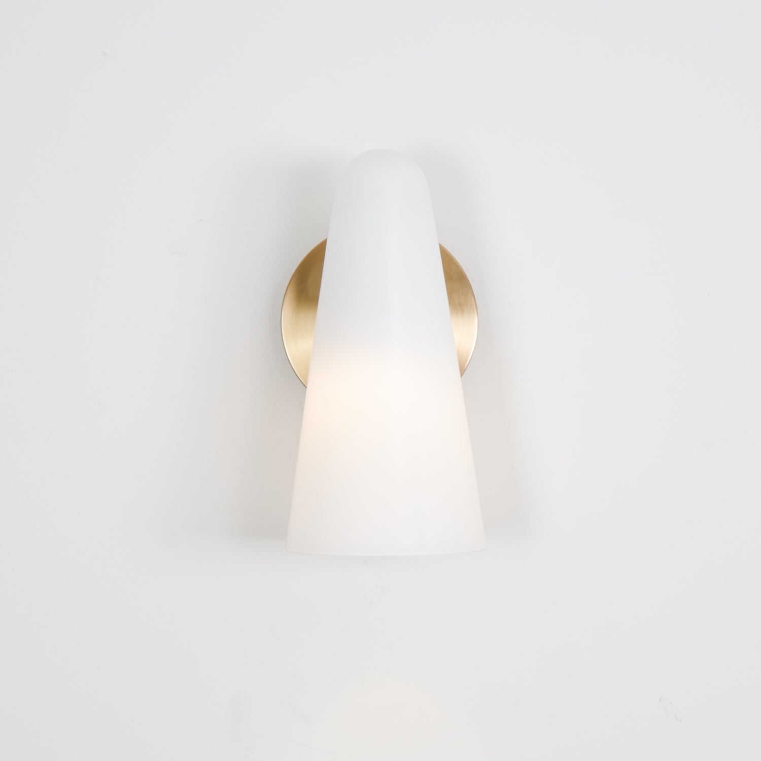 Conical Glass Wall Lamp | Iron, Metal & Glass | Gold, Nickel, Black Finishes