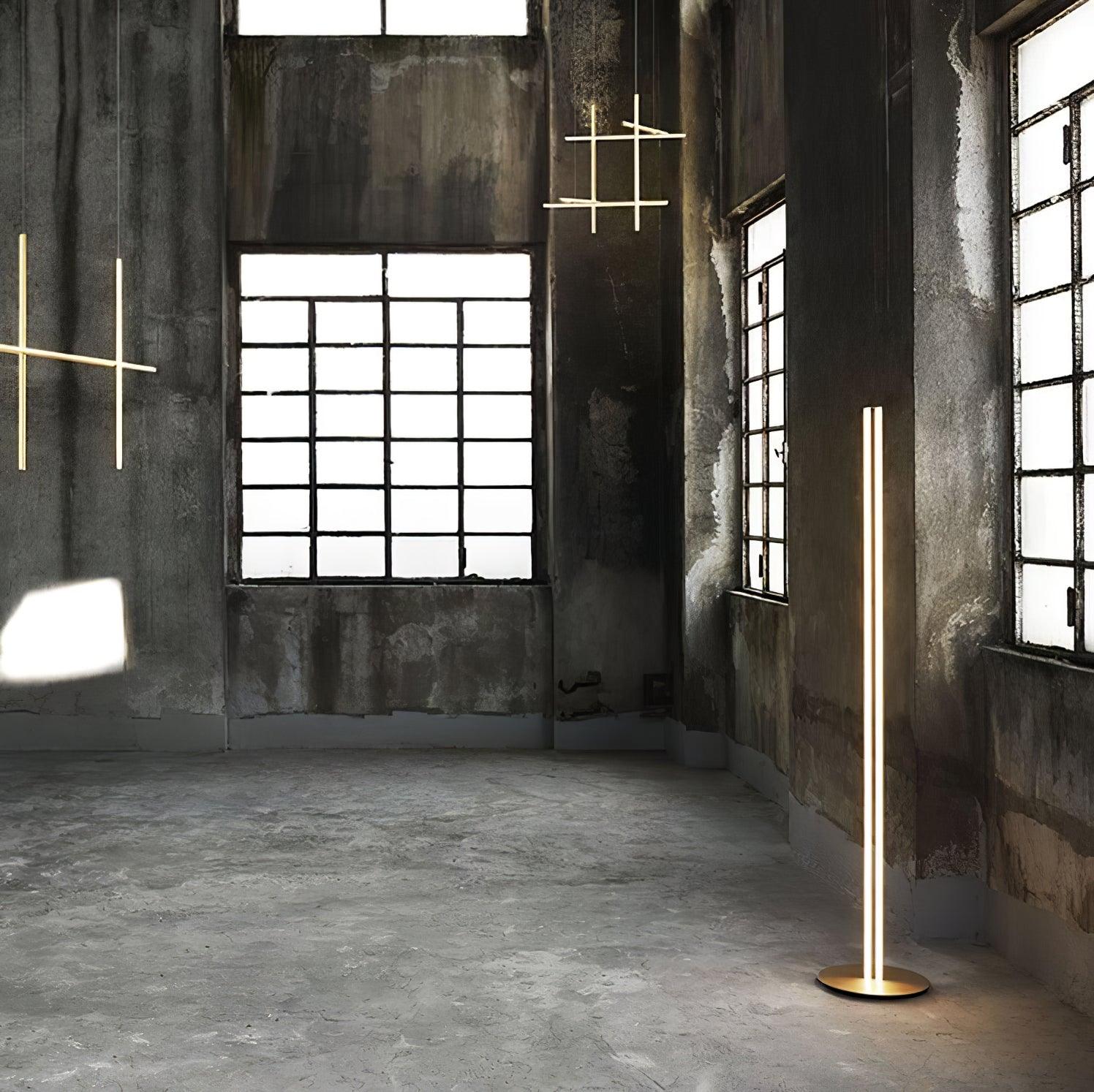 Coordinates Floor Lamp | Aluminum, Silicone, Metal | Gold, Black