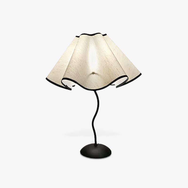 Cora Table Lamp | Vintage Black Metal | White Linen Shade
