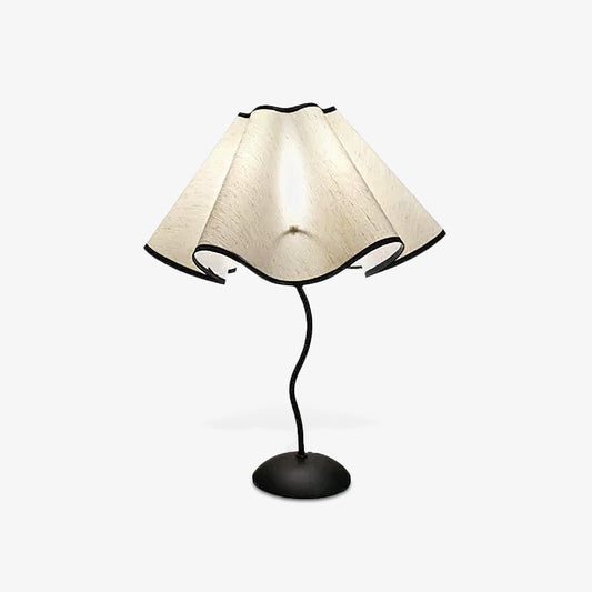Cora Table Lamp | Vintage Black Metal | White Linen Shade