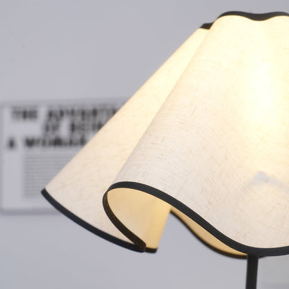 Cora Table Lamp | Vintage Black Metal | White Linen Shade