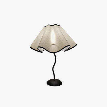 Cora Table Lamp | Vintage Black Metal | White Linen Shade