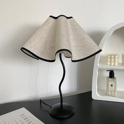 Cora Table Lamp | Vintage Black Metal | White Linen Shade