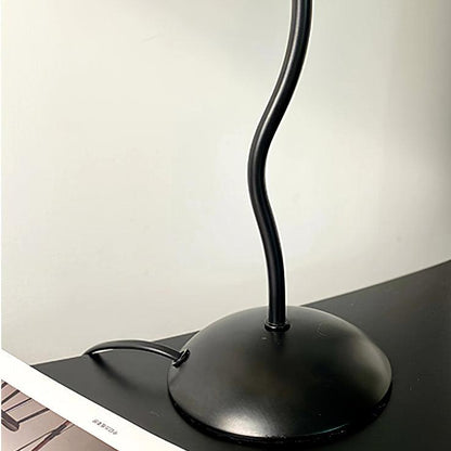 Cora Table Lamp | Vintage Black Metal | White Linen Shade