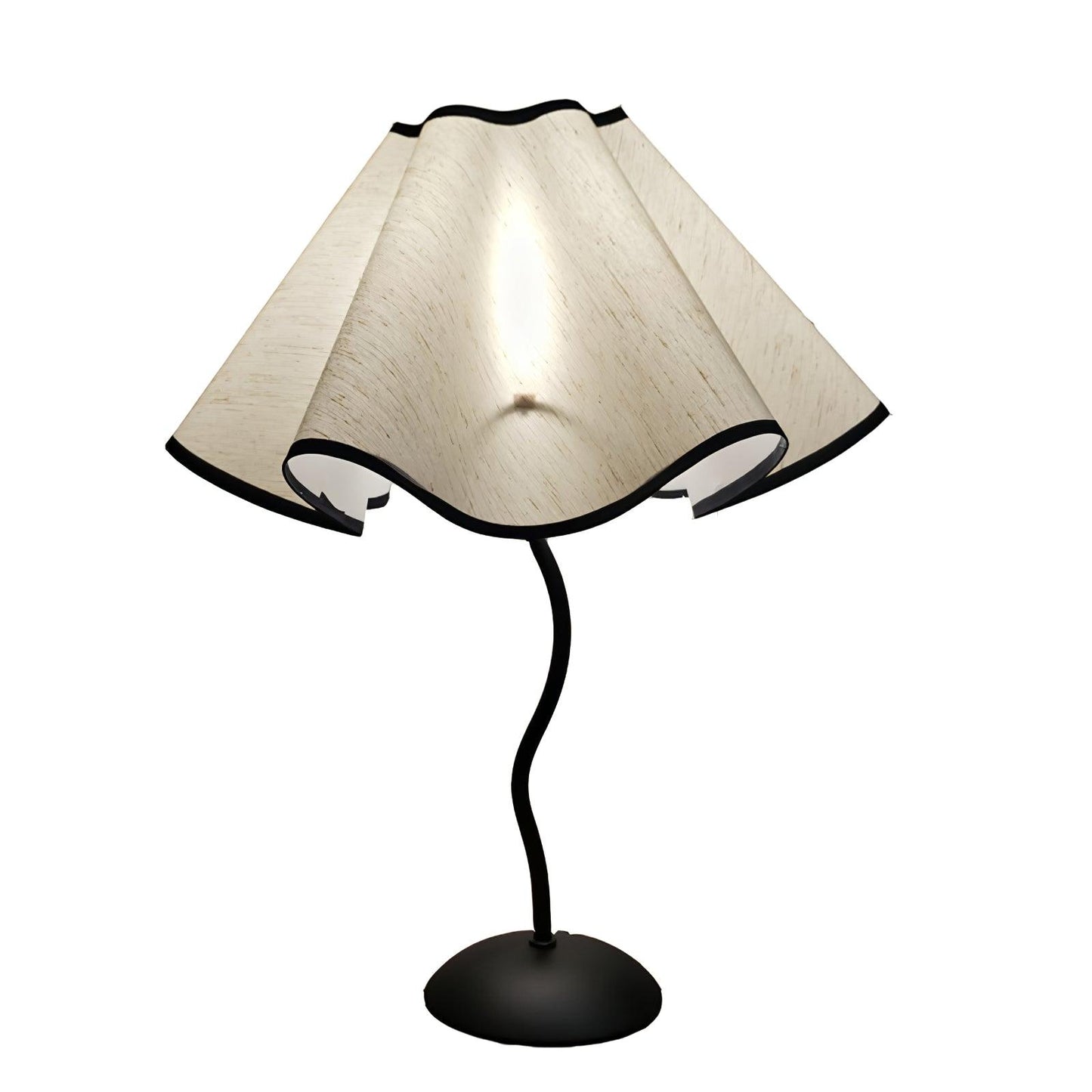 Cora Table Lamp | Vintage Black Metal | White Linen Shade