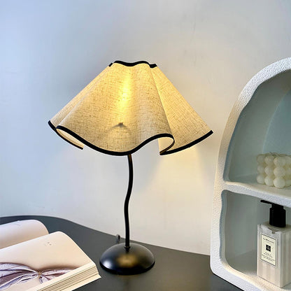 Cora Table Lamp | Vintage Black Metal | White Linen Shade