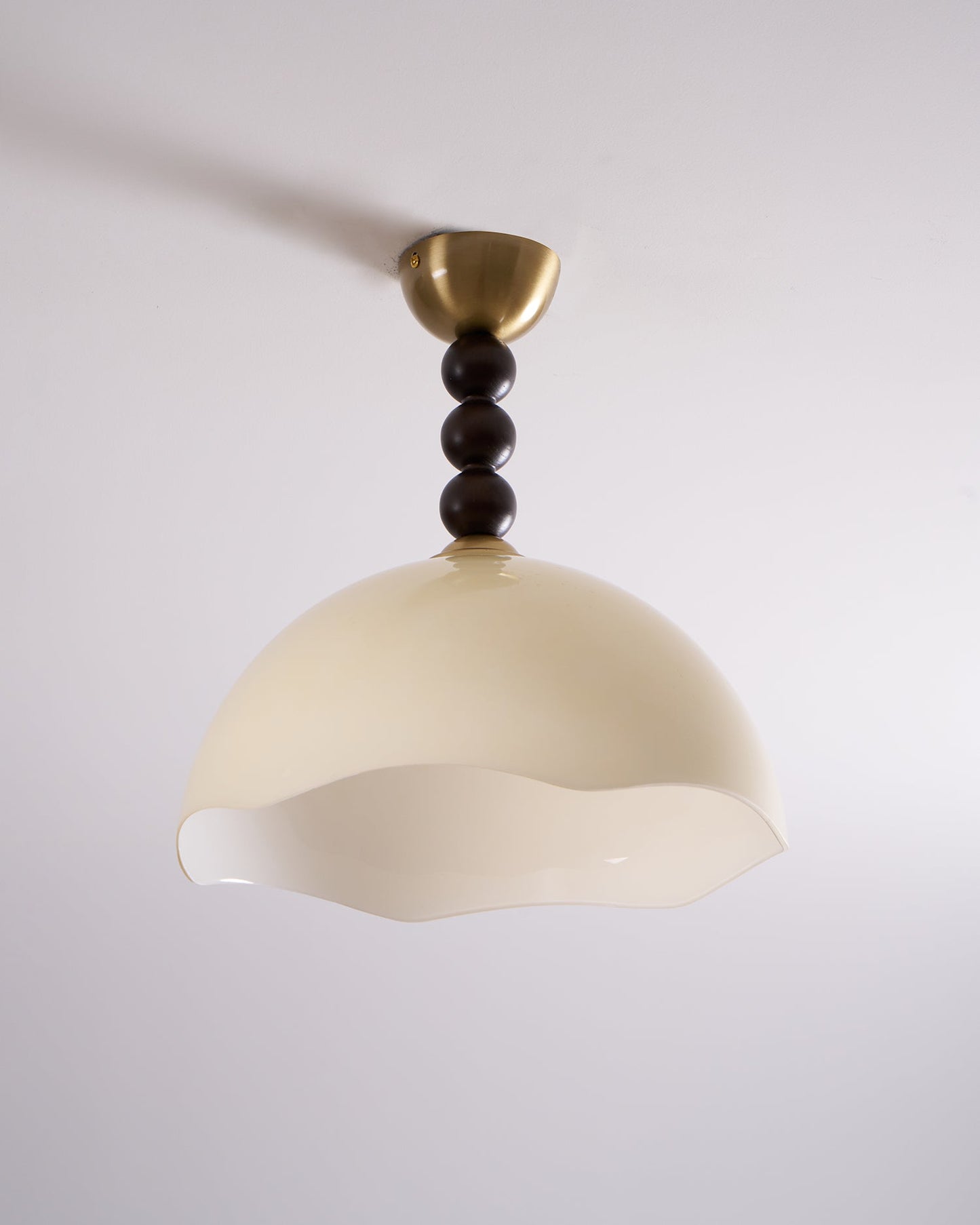 Coral Crest Ceiling Lamp | Metal & Glass | Walnut & Gold