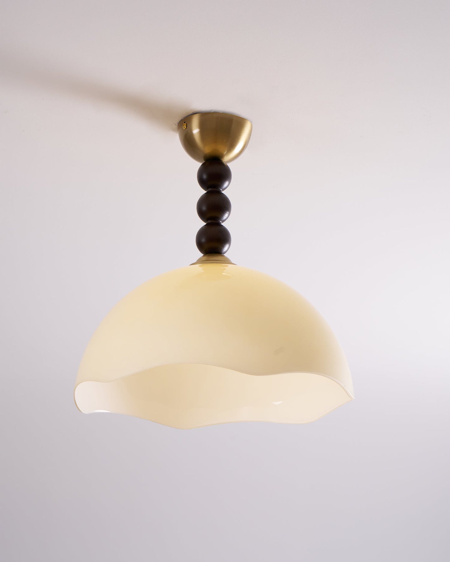 Coral Crest Ceiling Lamp | Metal & Glass | Walnut & Gold