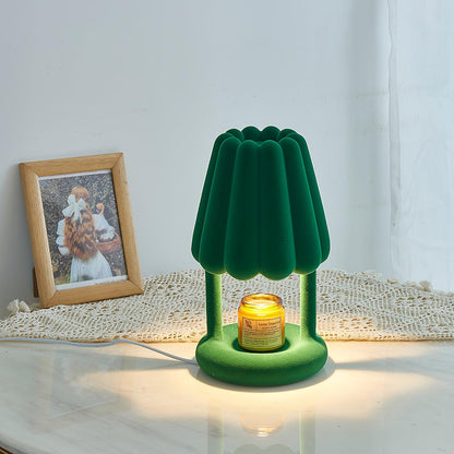 Coral Ice Cream Table Lamp | Flocking Resin | Red, Green, Dark Blue
