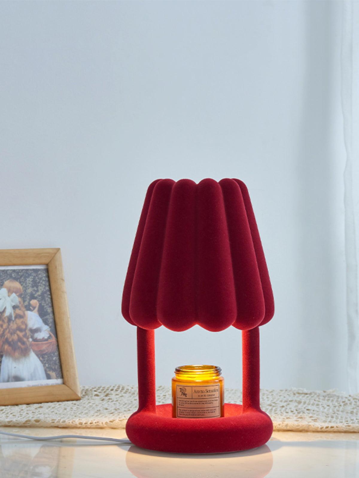 Coral Ice Cream Table Lamp | Flocking Resin | Red, Green, Dark Blue