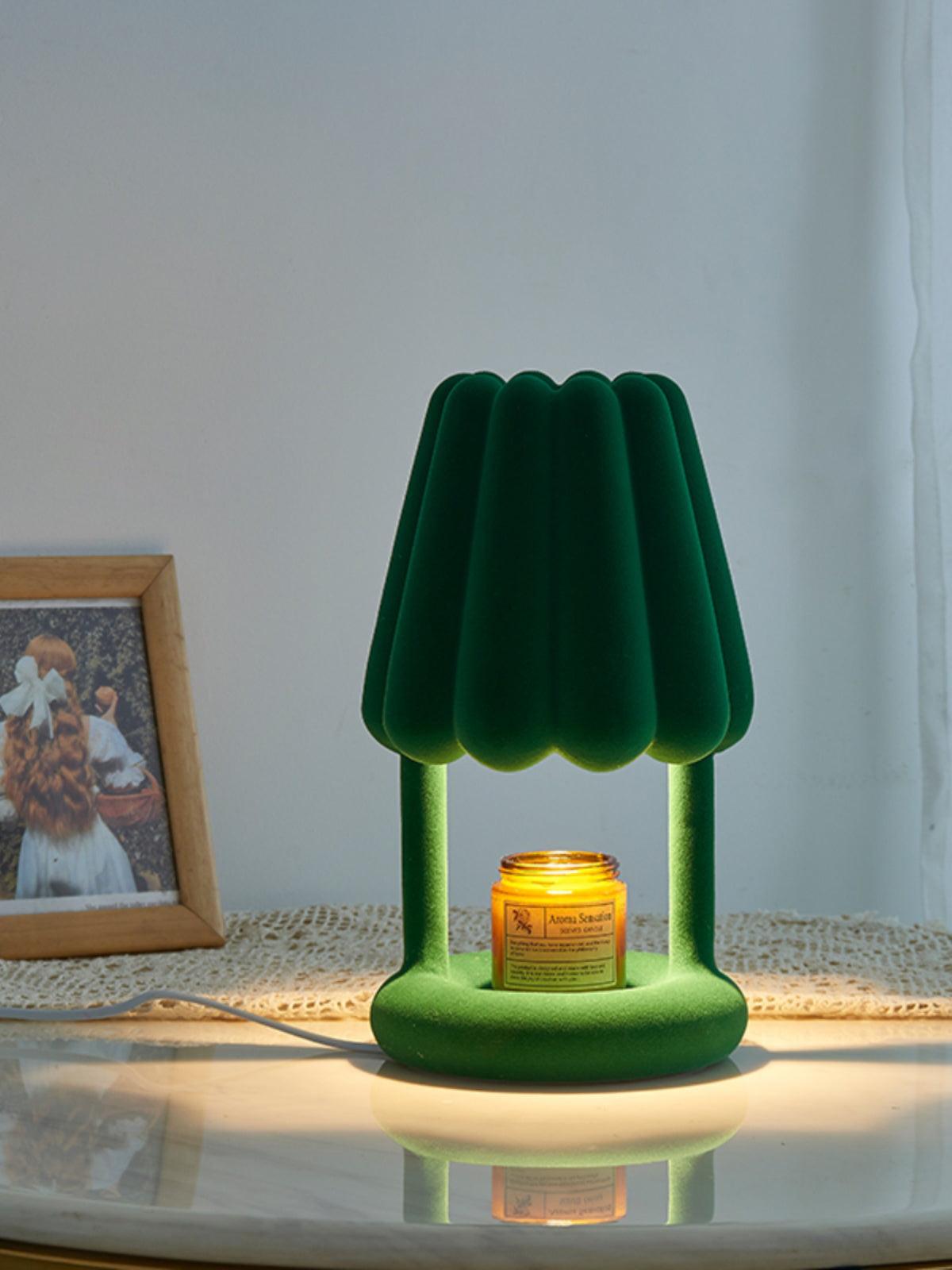 Coral Ice Cream Table Lamp | Flocking Resin | Red, Green, Dark Blue
