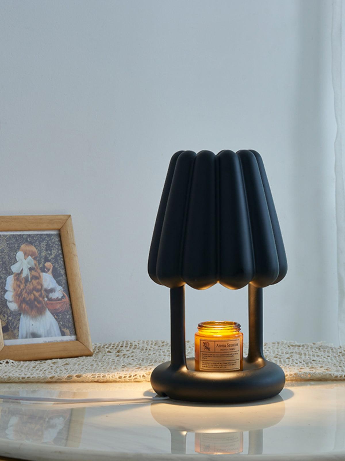 Coral Ice Cream Table Lamp | Flocking Resin | Red, Green, Dark Blue