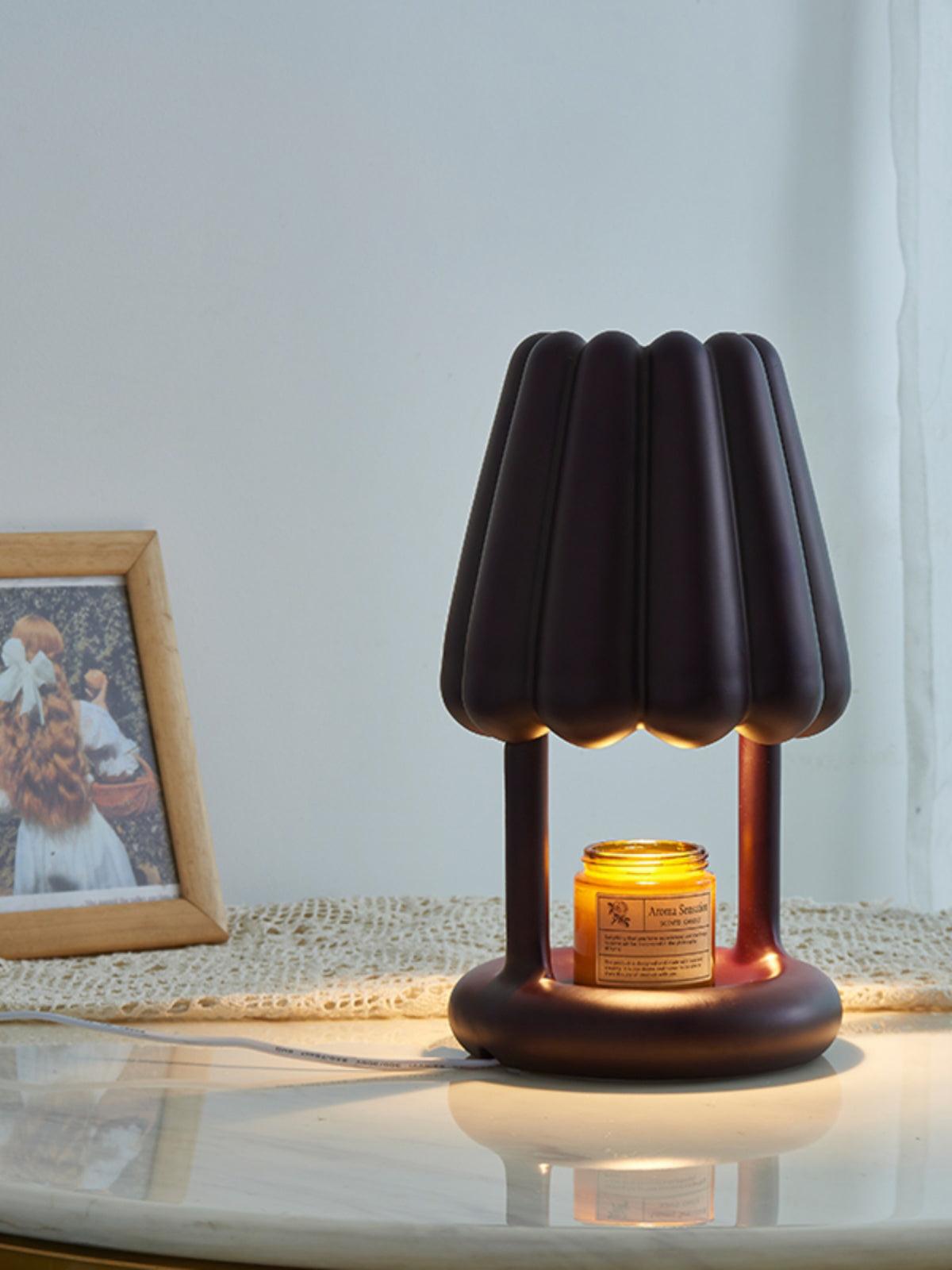 Coral Ice Cream Table Lamp | Flocking Resin | Red, Green, Dark Blue