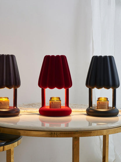 Coral Ice Cream Table Lamp | Flocking Resin | Red, Green, Dark Blue