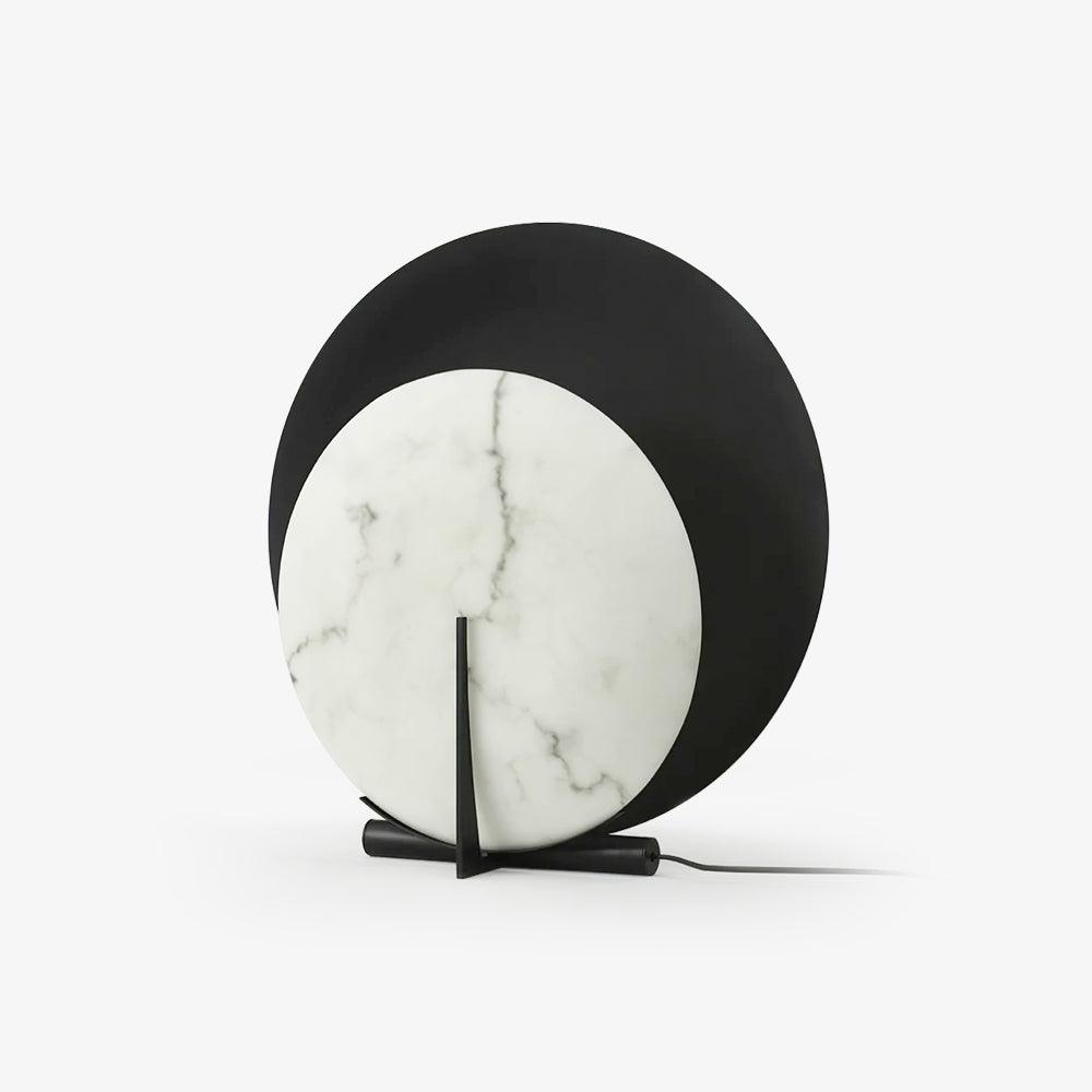 Corbett Asteria Table Lamp | Vintage Carbon Steel & Alabaster | Black & White