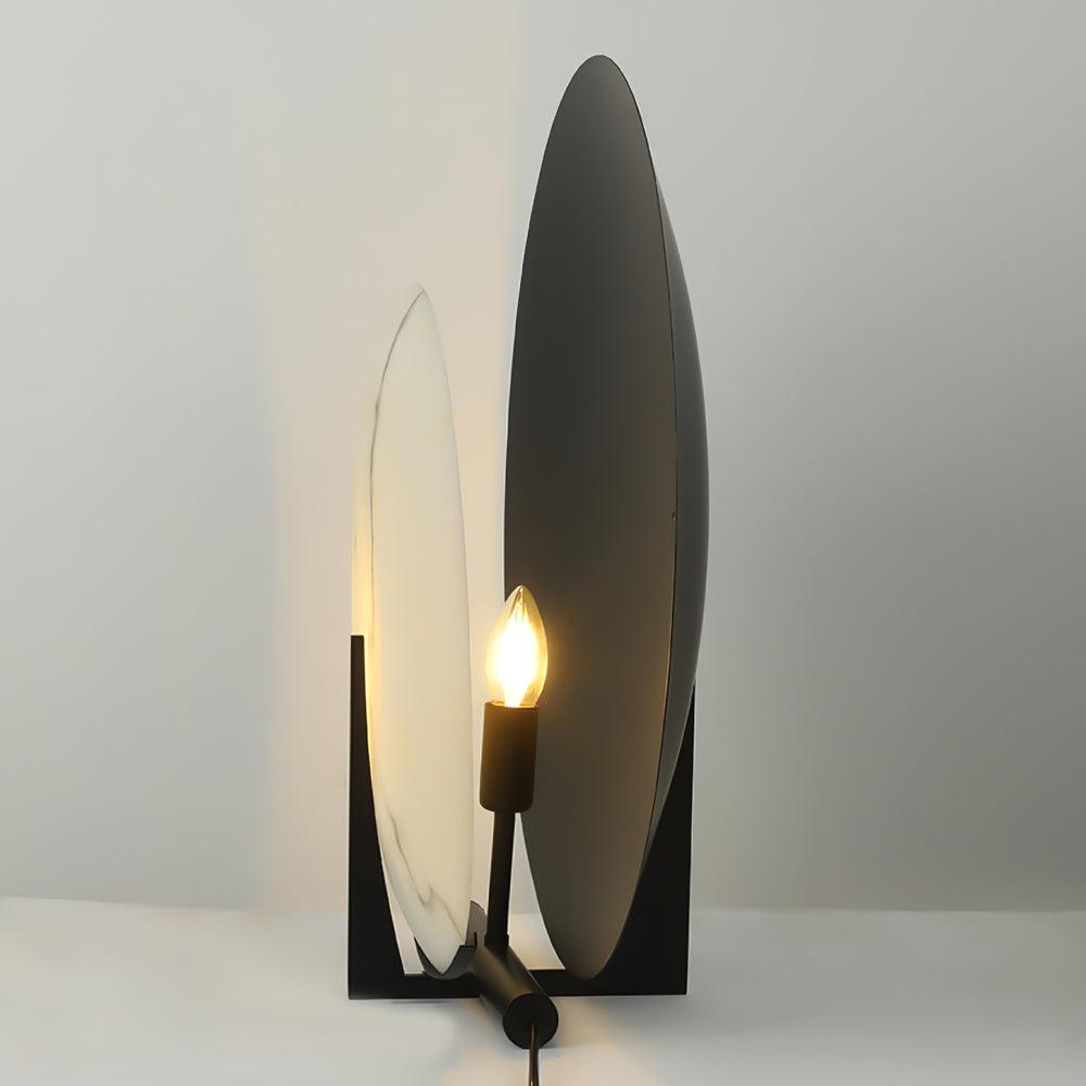 Corbett Asteria Table Lamp | Vintage Carbon Steel & Alabaster | Black & White