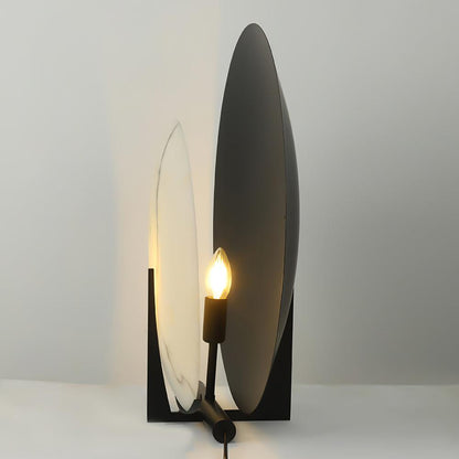 Corbett Asteria Table Lamp | Vintage Carbon Steel & Alabaster | Black & White