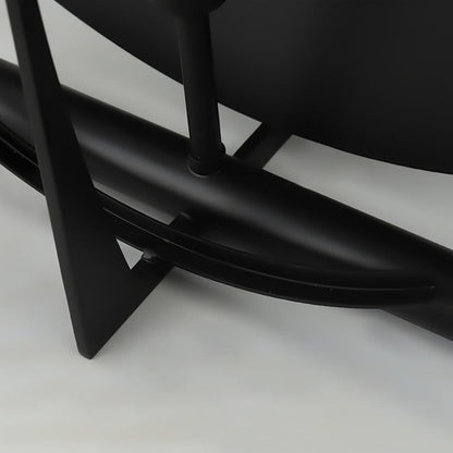 Corbett Asteria Table Lamp | Vintage Carbon Steel & Alabaster | Black & White