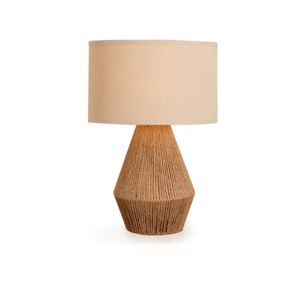 Cordis Loom Table Lamp | Hemp Rope & Fabric | White Shade