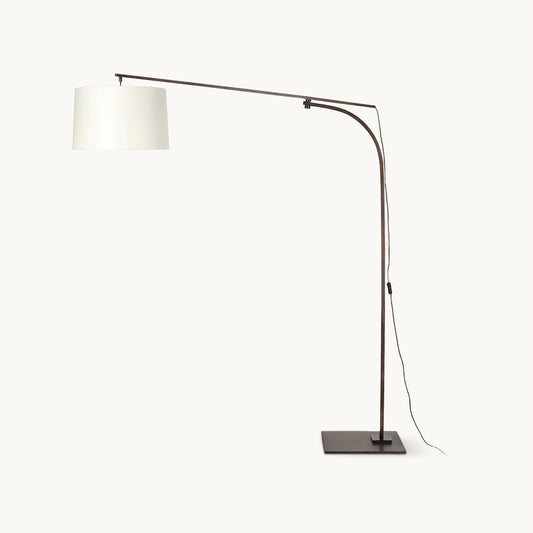 Cornelius Arc Floor Lamp | Coffee-Colored Metal | Mid-Century Modern Design