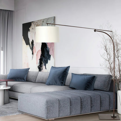 Cornelius Arc Floor Lamp | Coffee-Colored Metal | Mid-Century Modern Design