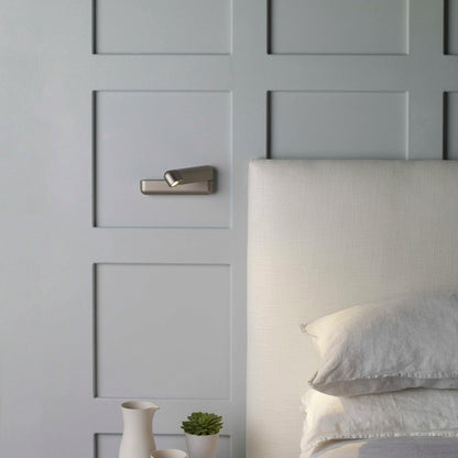 Modern LED Bedside Wall Lamp | Metal | Black or Nickel