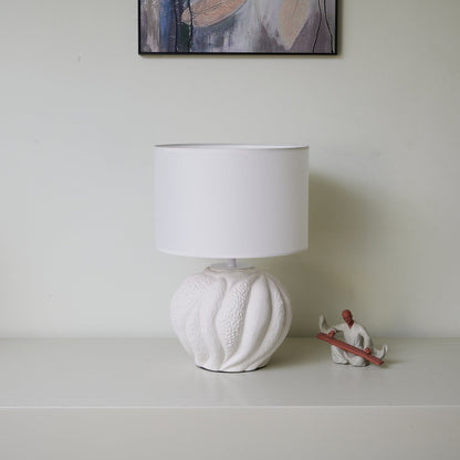 Corvara Table Lamp | Textured Ceramic | White