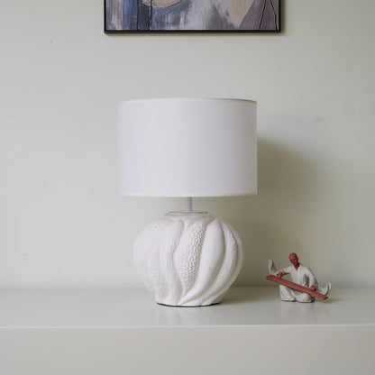 Corvara Table Lamp | Textured Ceramic | White