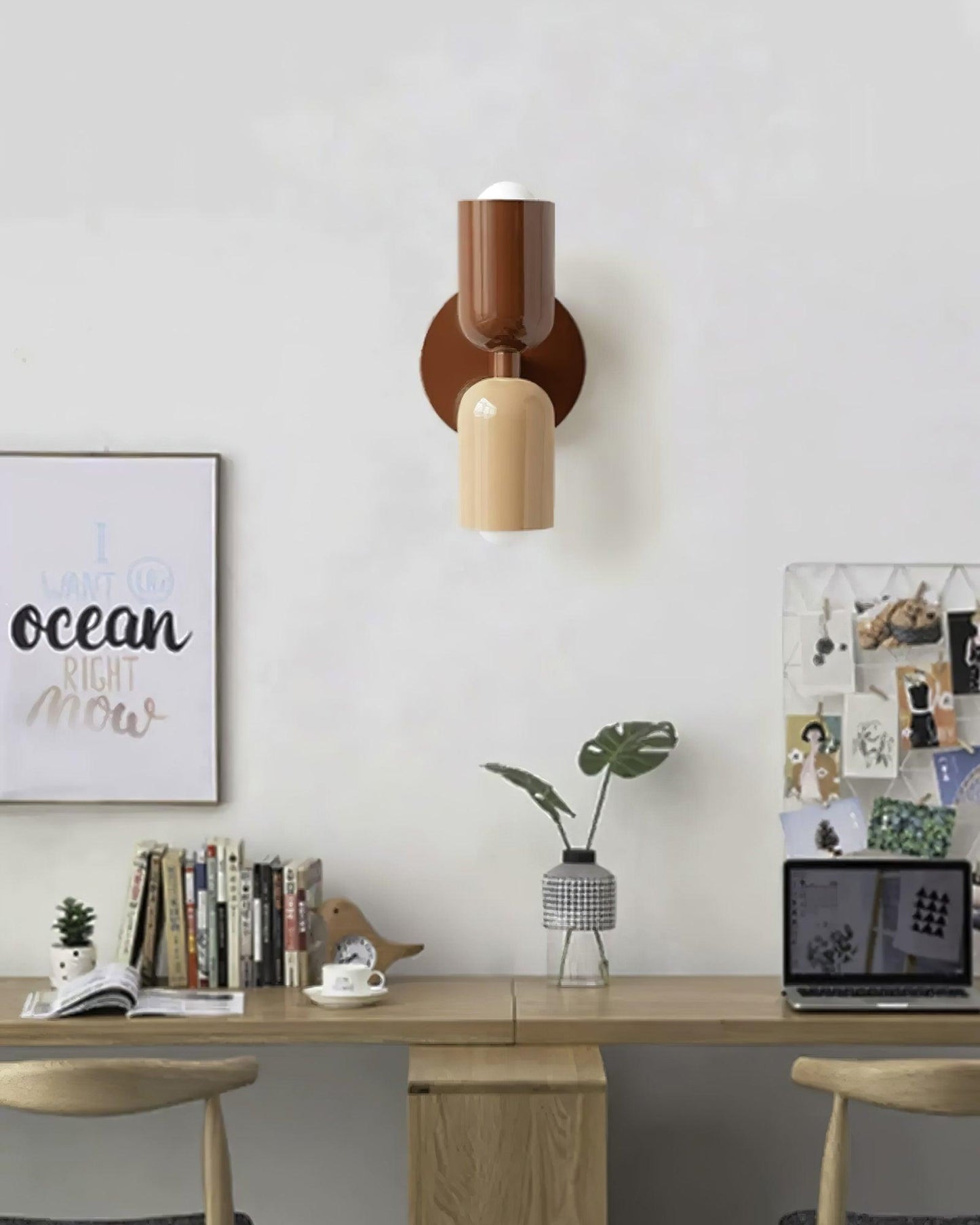 Wall-Mounted Double Wall Lamp | Metal | Set of 2 | Black & Various Colors