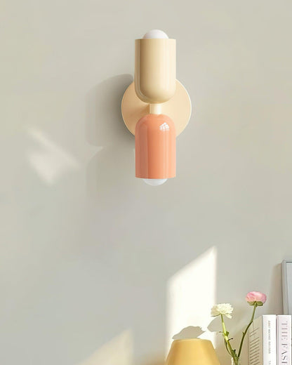 Wall-Mounted Double Wall Lamp | Metal | Set of 2 | Black & Various Colors
