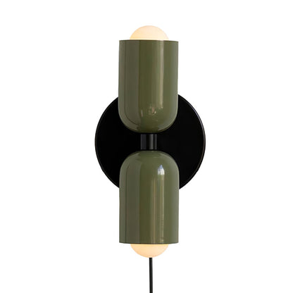 Wall-Mounted Double Wall Lamp | Metal | Set of 2 | Black & Various Colors