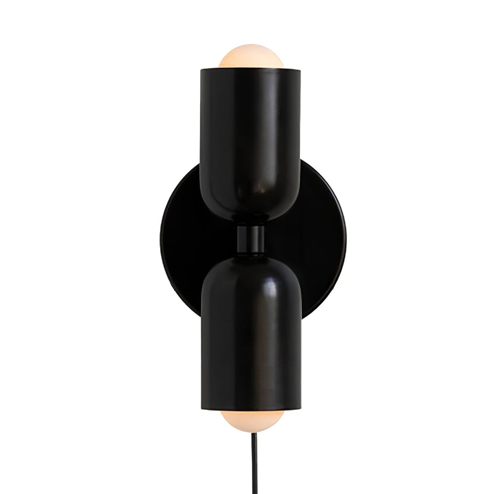 Wall-Mounted Double Wall Lamp | Metal | Set of 2 | Black & Various Colors