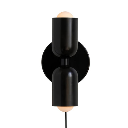 Wall-Mounted Double Wall Lamp | Metal | Set of 2 | Black & Various Colors