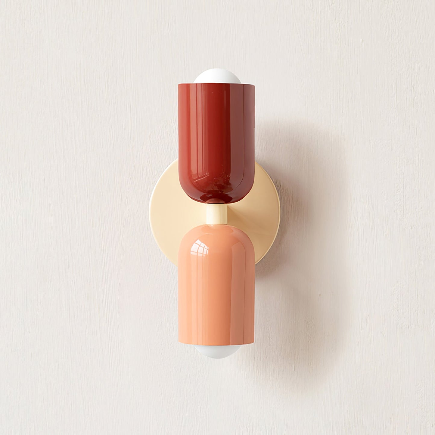 Wall-Mounted Double Plug-In Lamp | Metal | Black & Multi-Color Shades