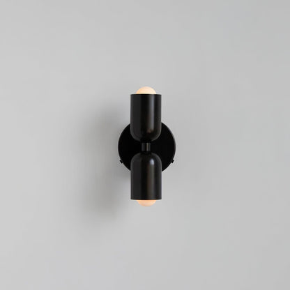 Wall-Mounted Double Wall Lamp | Metal | Set of 2 | Black & Various Colors