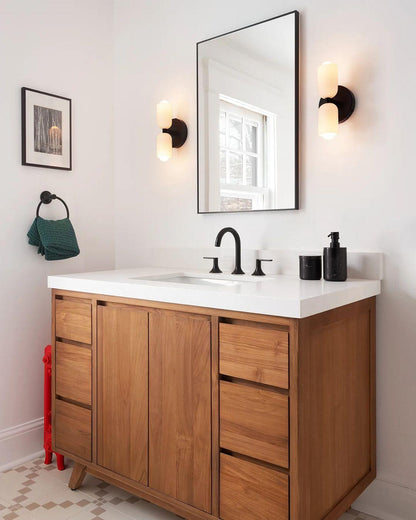 Wall-Mounted Double Plug-In Lamp | Metal | Black & Multi-Color Shades
