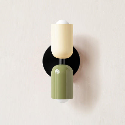 Wall-Mounted Double Wall Lamp | Metal | Set of 2 | Black & Various Colors