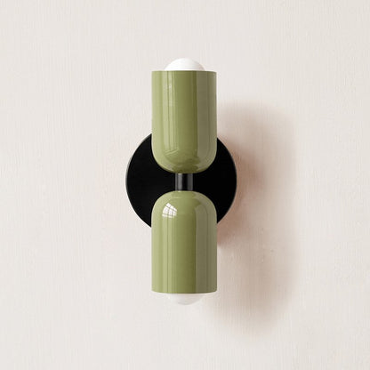 Wall-Mounted Double Wall Lamp | Metal | Set of 2 | Black & Various Colors
