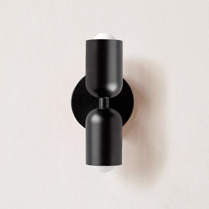 Wall-Mounted Double Wall Lamp | Metal | Set of 2 | Black & Various Colors