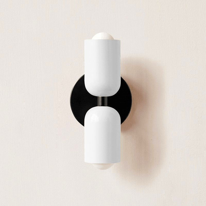 Wall-Mounted Double Wall Lamp | Metal | Set of 2 | Black & Various Colors