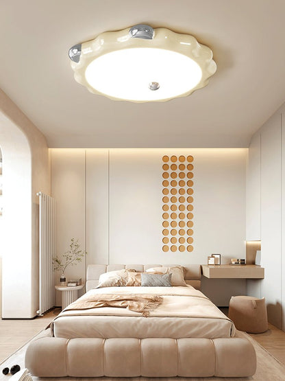 Cream Puff Ceiling Light | Metal & PVC | White
