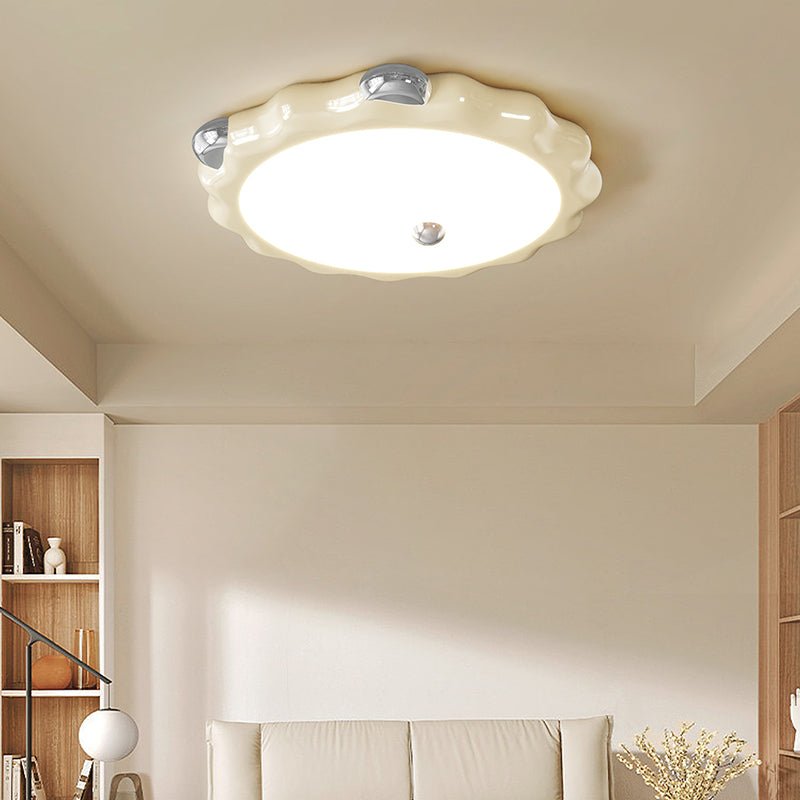Cream Puff Ceiling Light | Metal & PVC | White