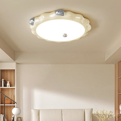 Cream Puff Ceiling Light | Metal & PVC | White