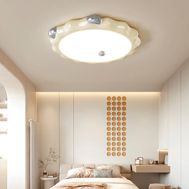 Cream Puff Ceiling Light | Metal & PVC | White