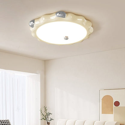 Cream Puff Ceiling Light | Metal & PVC | White