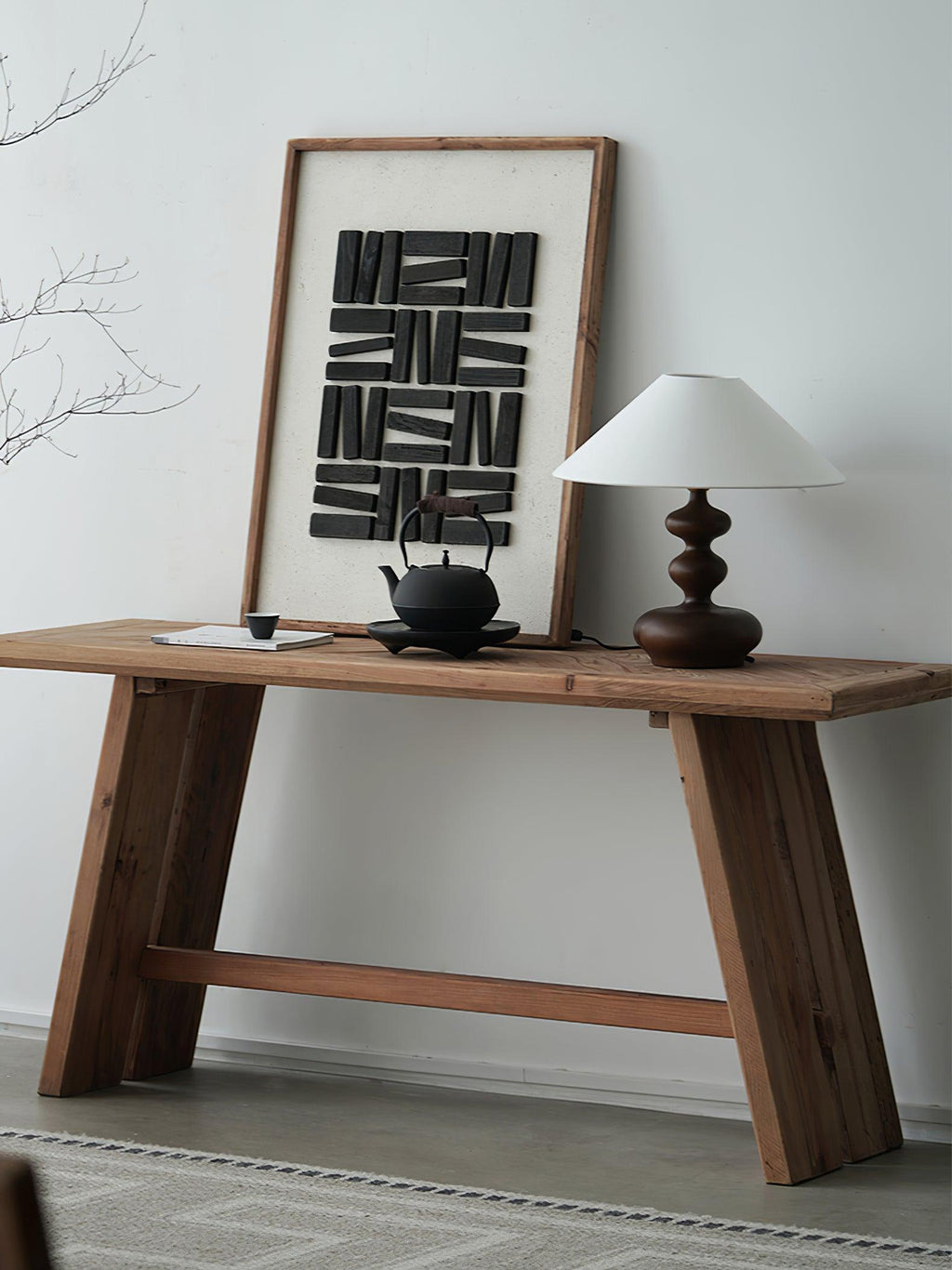 Creative Gourd Table Lamp | Metal, Ash Wood & Fabric | Walnut, Black or White